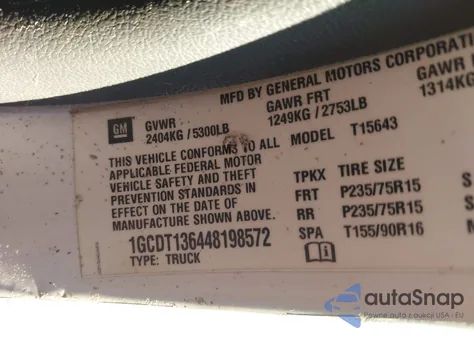 2004 Chevrolet Colorado Ls from USA, damaged, VIN 1GCDT136448198572